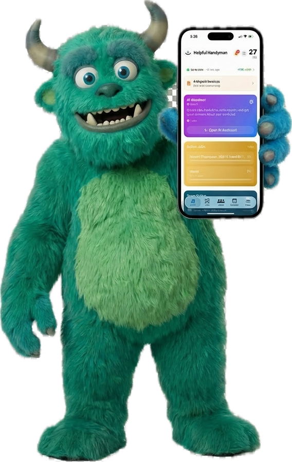 Boss Man Jobs monster mascot showing the app